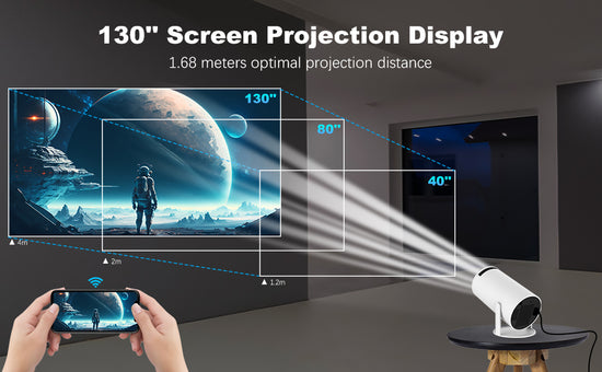 4K Bluetooth Home Theater Projector - Portable Mini with Auto Keystone