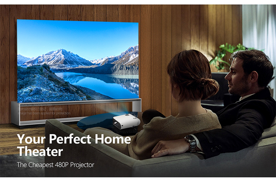 ElectroArea WiFi Home Projector – Android, HDMI, USB, Screen Mirroring, 30,000hr LED