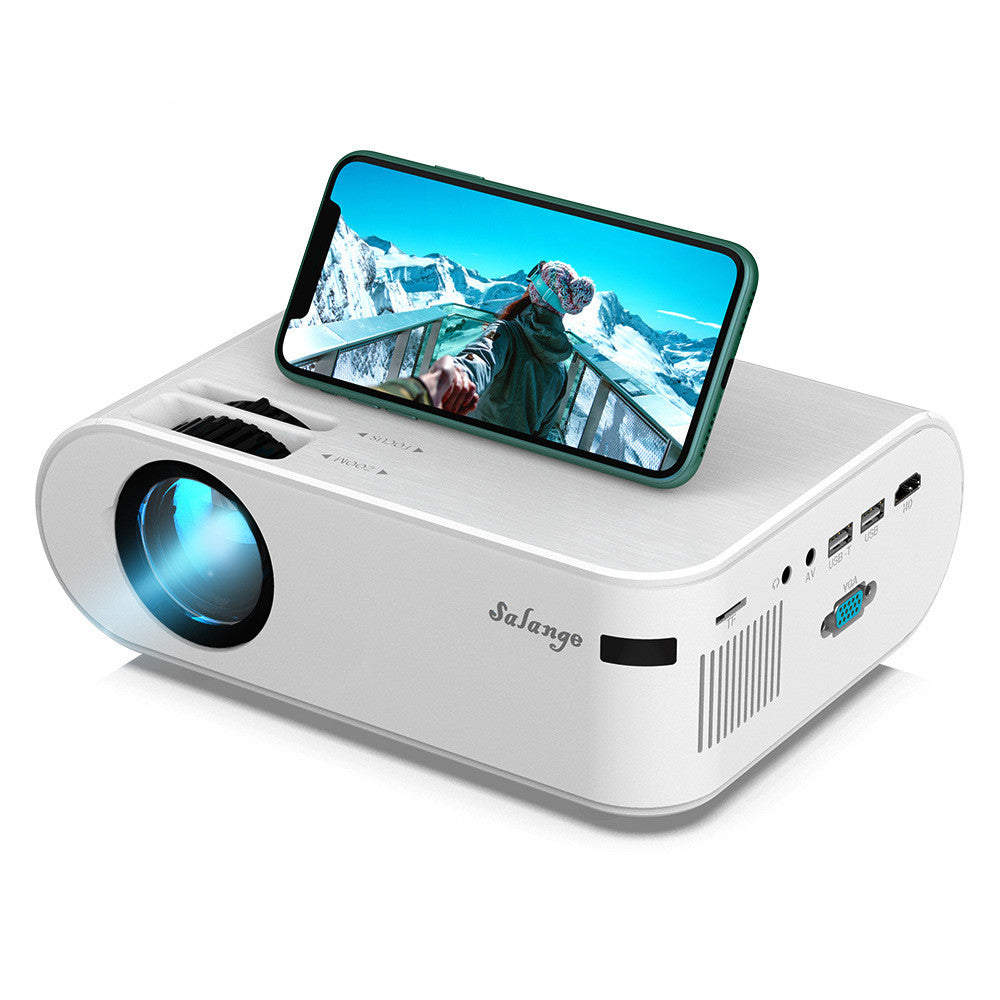 Product catalog showcasing Dual Band Wi-Fi 6 projector with Bluetooth 5.1 connectivity and smart device compatibility.